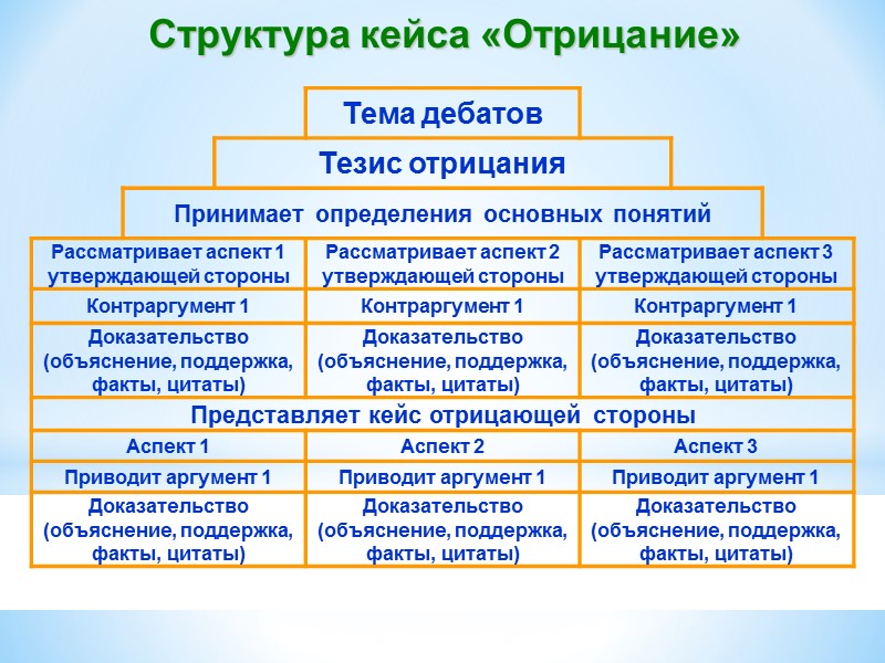 Структура кейса «Отрицание»